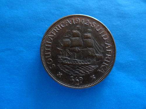A LOVELY 1942 UNCIRCULATED UNION HALFPENNY. for union collectors.